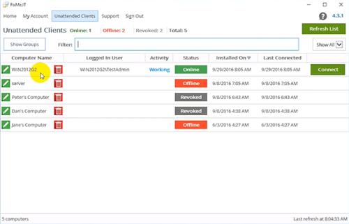 How to Setup FixMe.IT Unattended Client on Windows 2012 Core Server